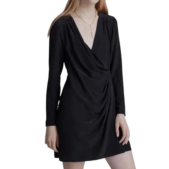 Club Monaco Dresses & Skirts - Club Monaco Silk‎ Side Drape Dress - Black, Sz 2